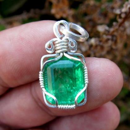emerald pendant boho chic jewelry e..
