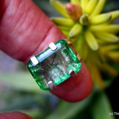 emerald ring genuine emerald colomb..