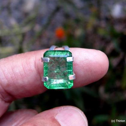 emerald ring genuine emerald colomb..