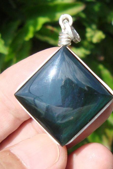 joyería de obsidiana Colgante bohemio gitano