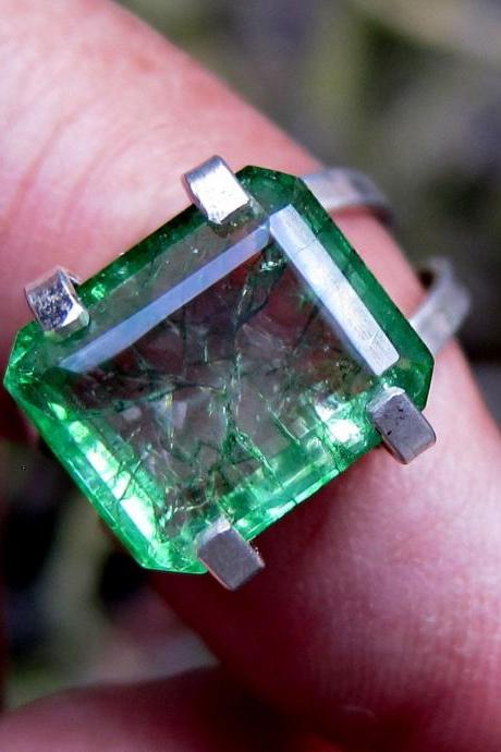 emerald ring colombian emerald genuine emerald