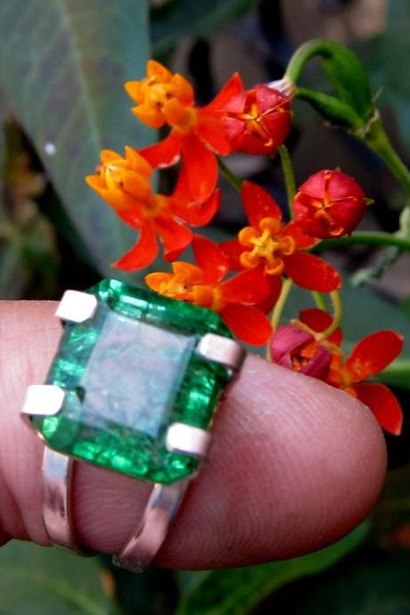 emerald ring natural emerald colombian emerald